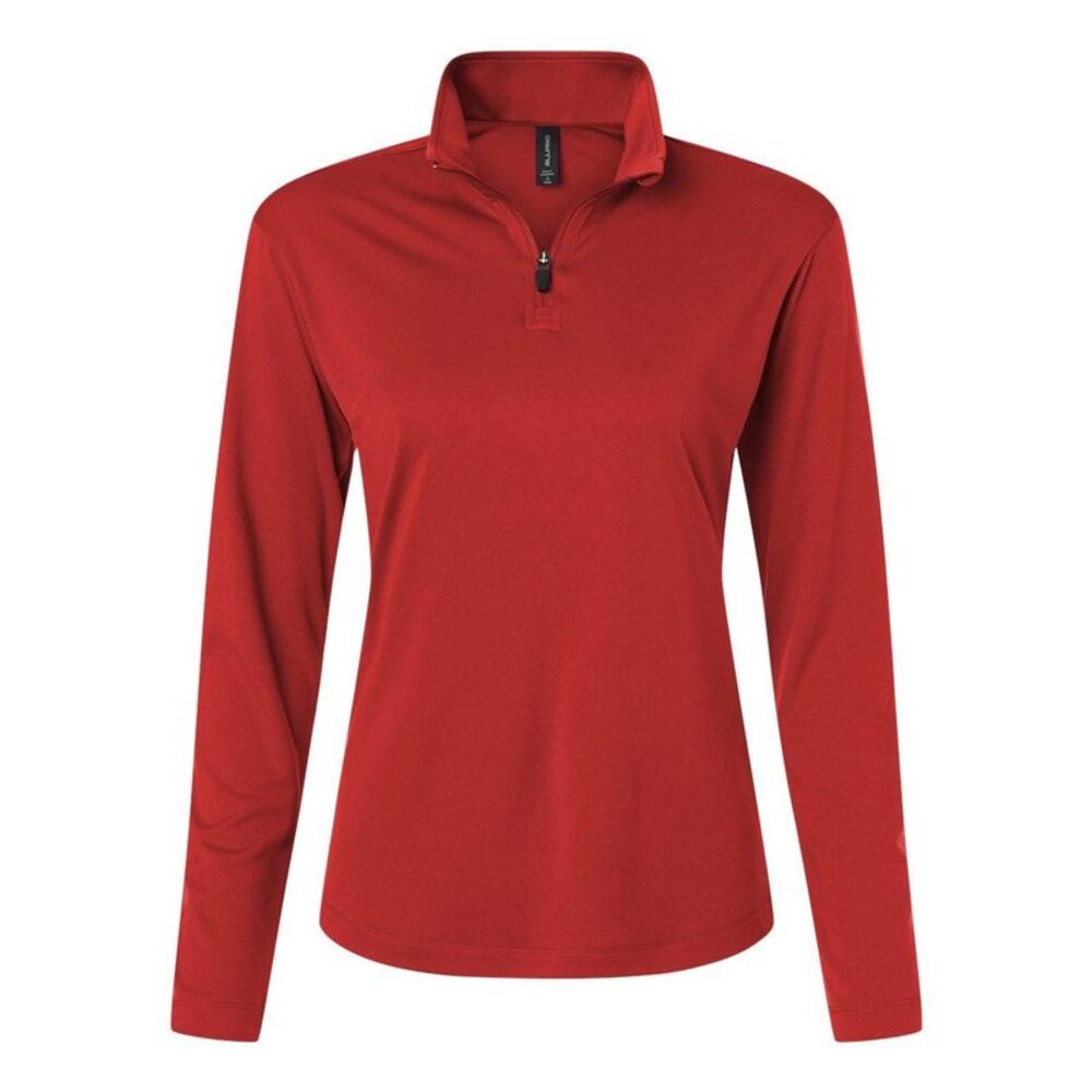 AllPro Pro-Lock Women's Performance Quarter-Zip Pullover / Red